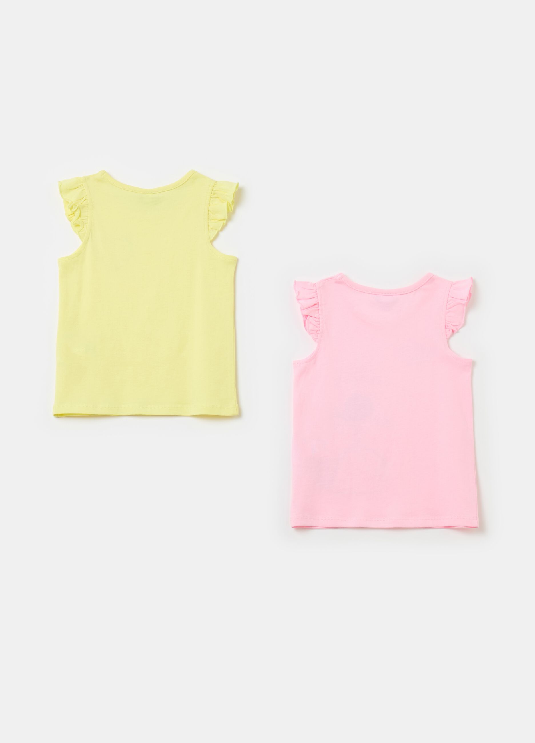 Two-pack cotton tank tops with print