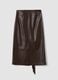 Brown midi skirt with fringe_2
