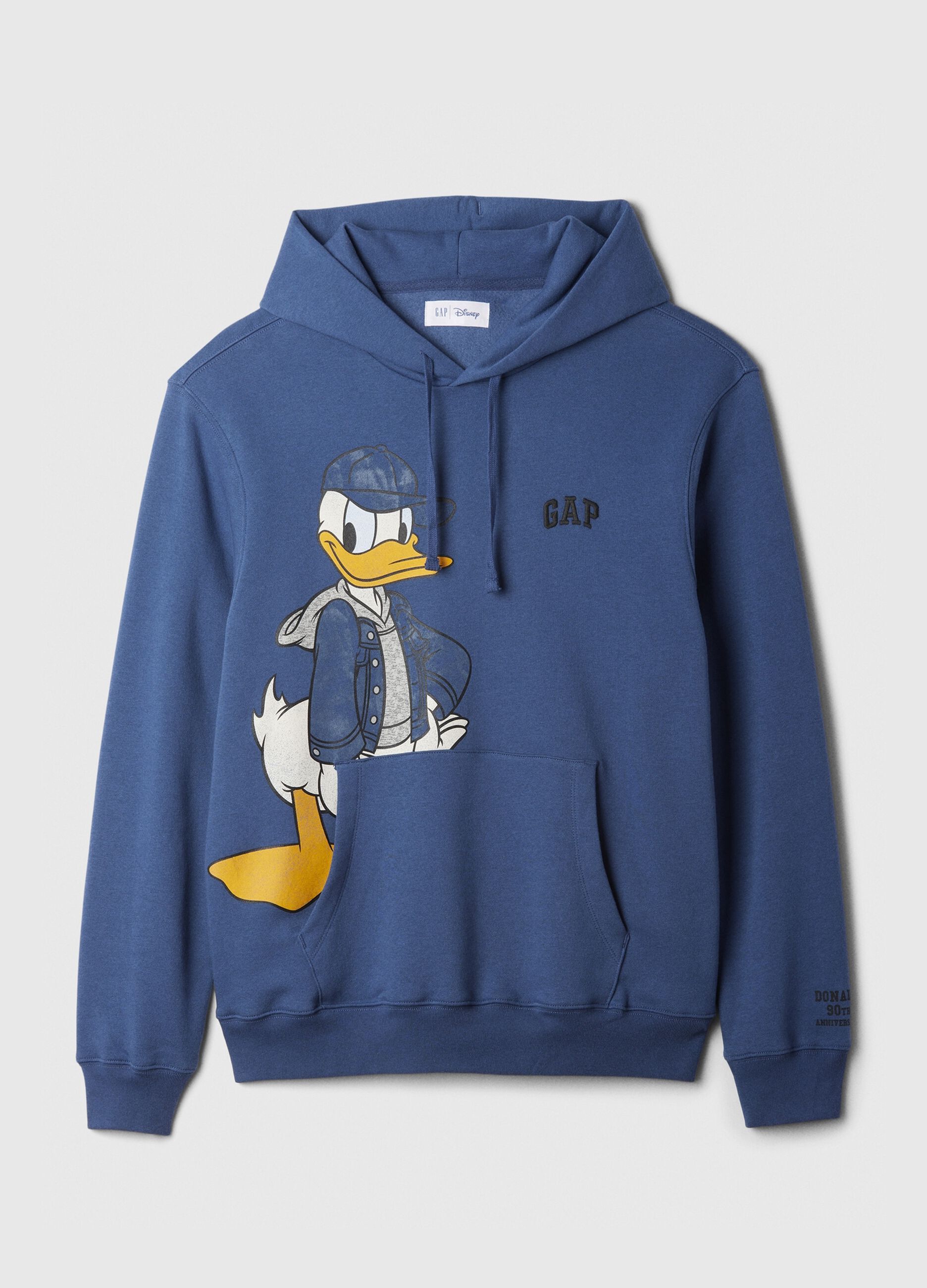 Felpa con cappuccio stampa Donald Duck