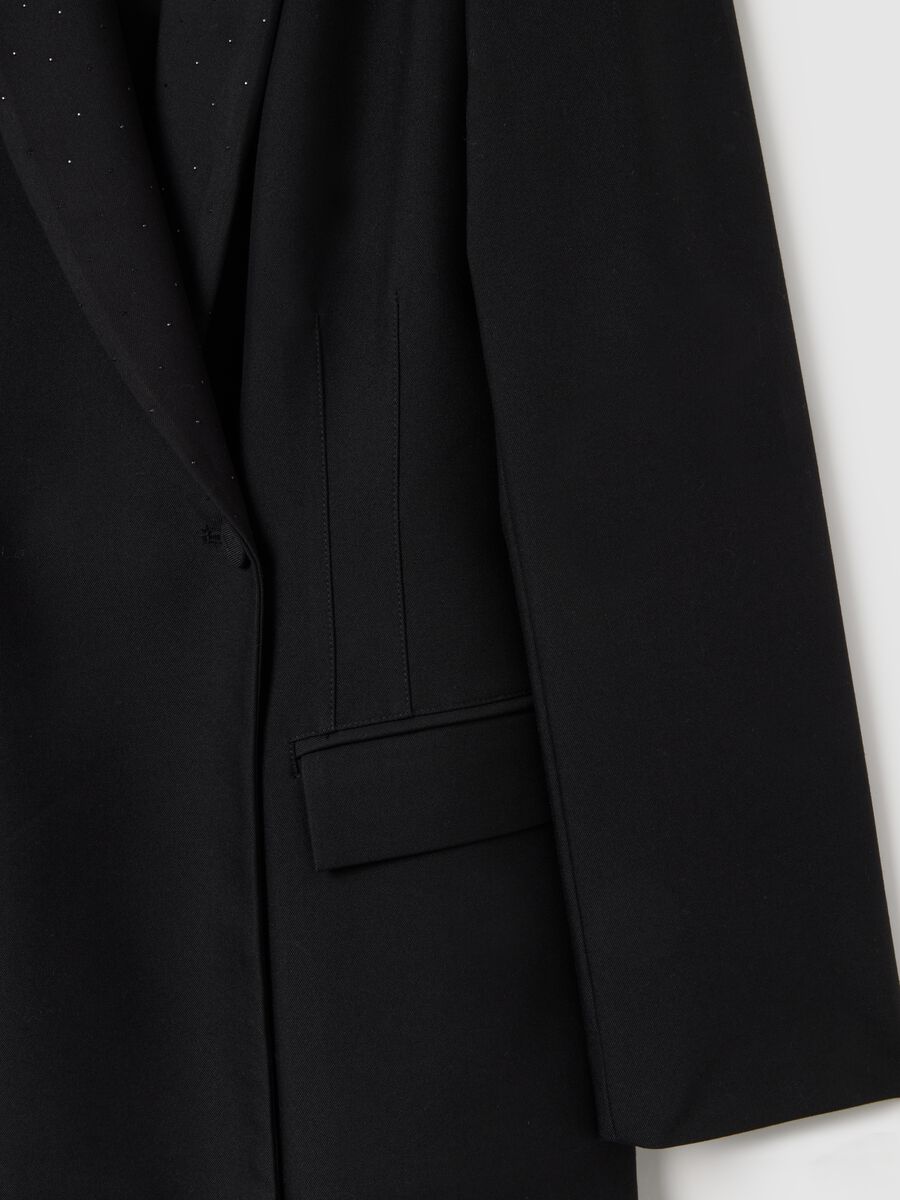 Elegant Black Fitted Dress with Zip_5