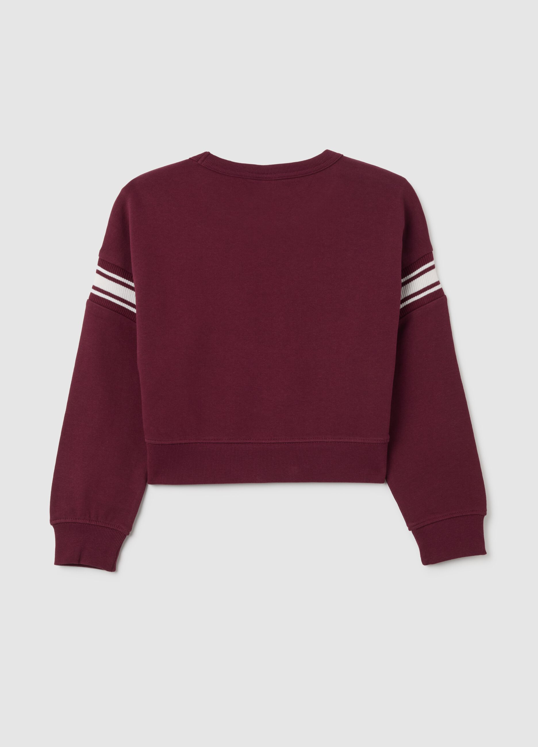 Felpa da ragazze in puro cotone rossa regular fit con stampa Hogwarts