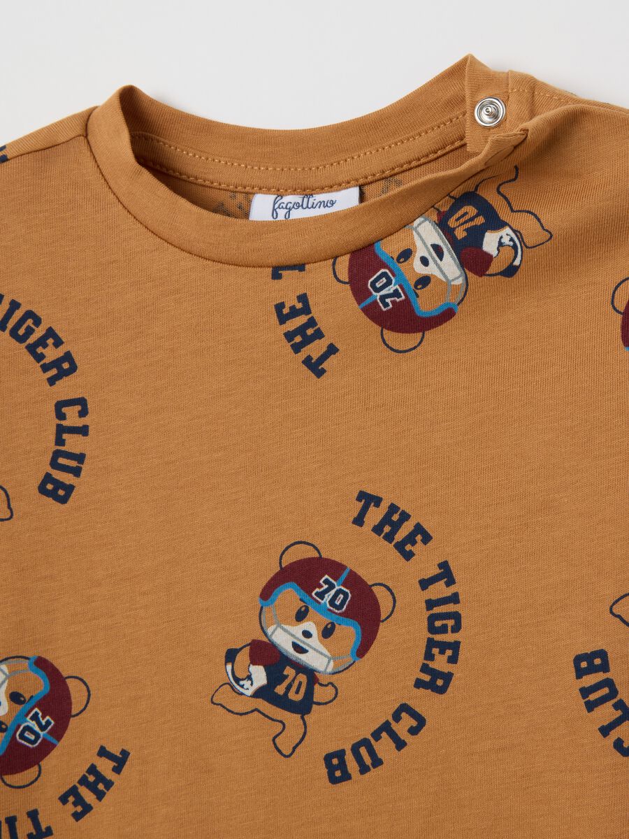 Brown pure cotton baby T-shirt regular fit_2