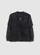 Boys' black long sleeve t-shirt in pure cotton_0
