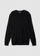 Black crew-neck viscose-blend jumper, regular fit_4