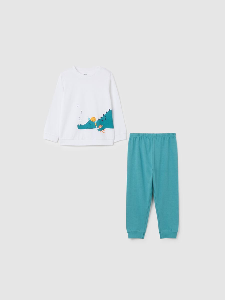 Children's pyjamas in pure multicoloured cotton_0