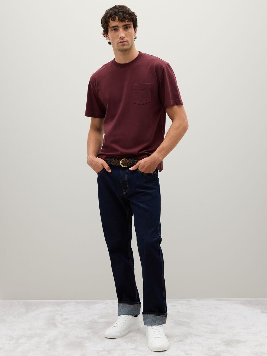 Relaxed Fit Red Pure Cotton T-shirt_2