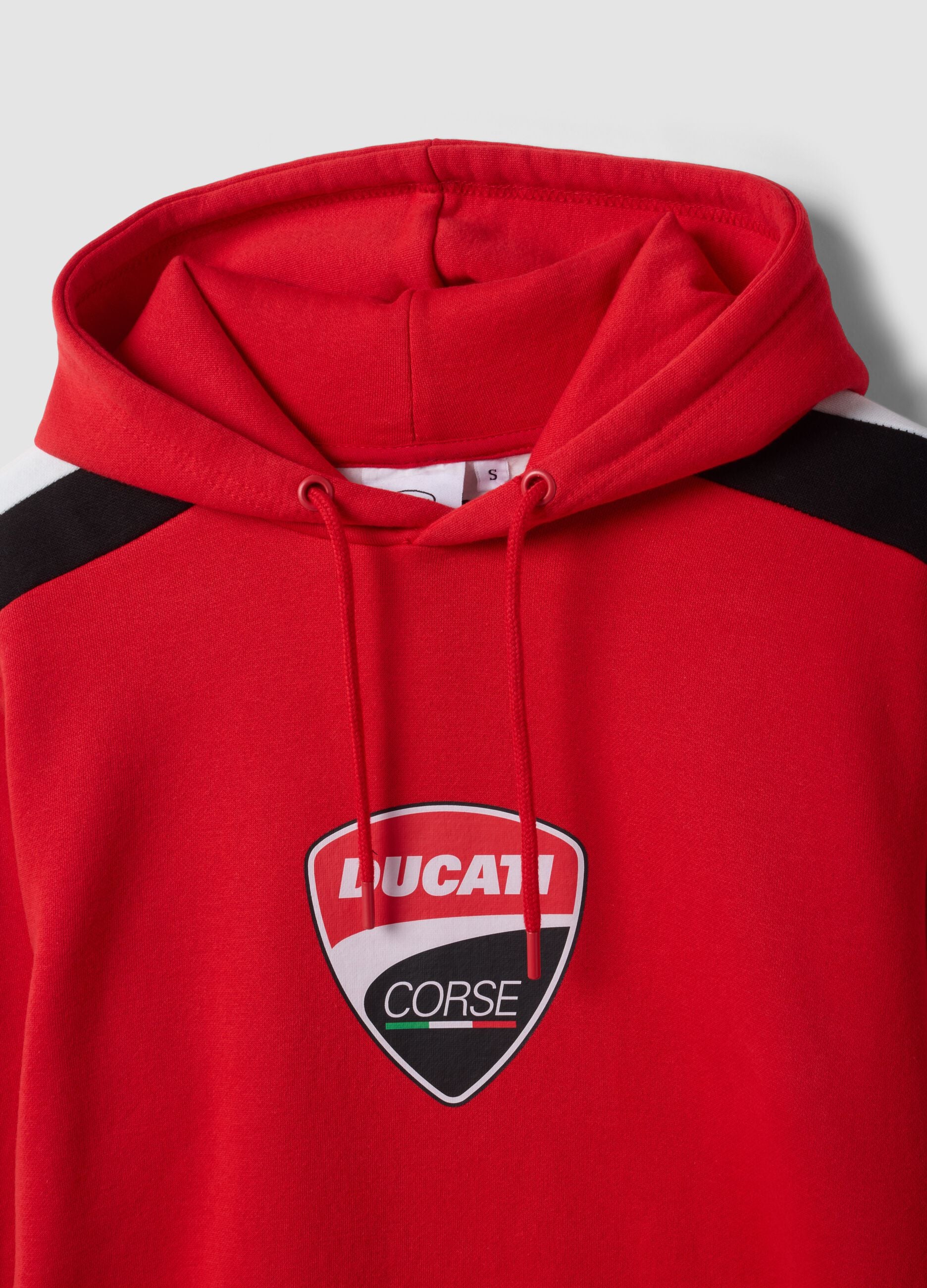 Red Ducati printed cotton-blend hoodie