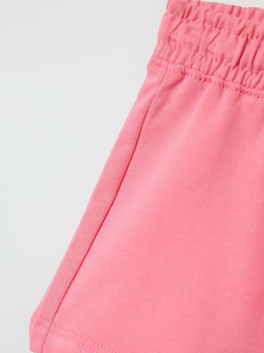 Pink cotton shorts for girls_3