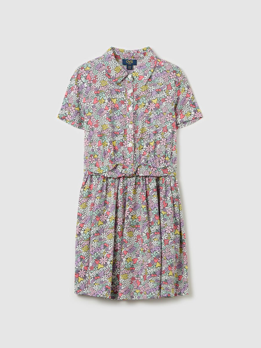 Floral dress in viscose_0