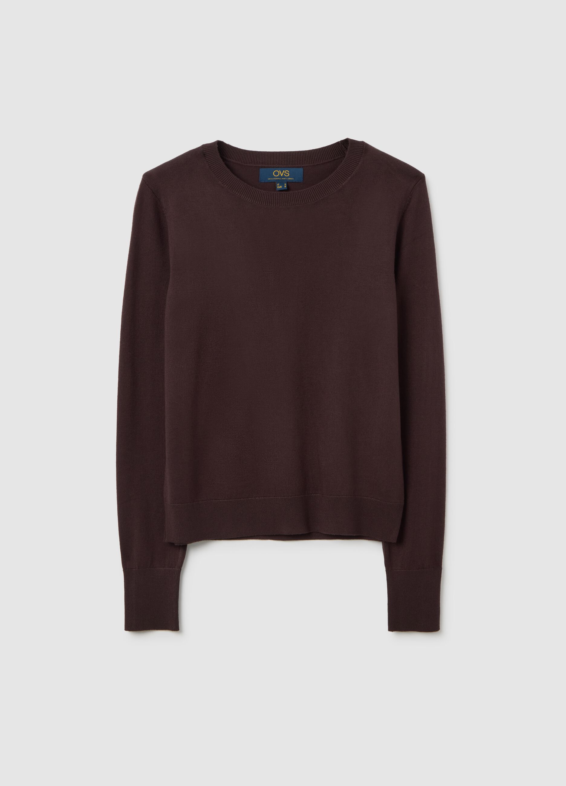 Blue jumper with round neck