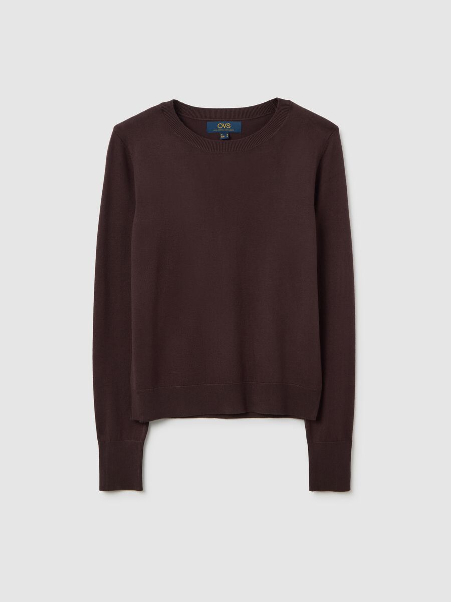 Blue jumper with round neck_0