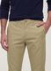 Beige slim-fit stretch cotton twill chino trousers_1