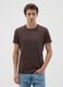 Brown pure cotton regular fit T-shirt_1