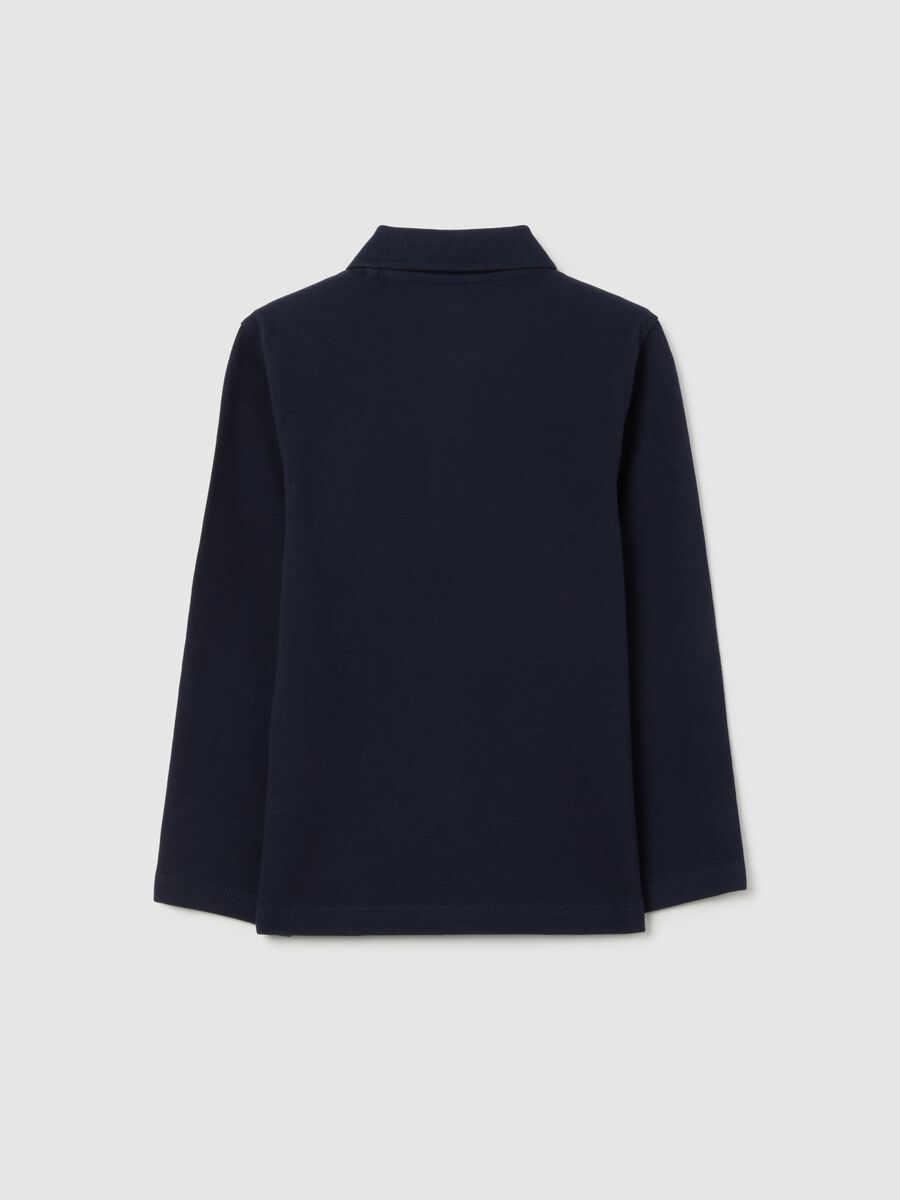 Children's blue pure cotton polo regular fit_1