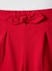 Red pure cotton girls' shorts in regular fit with rhinestones_3