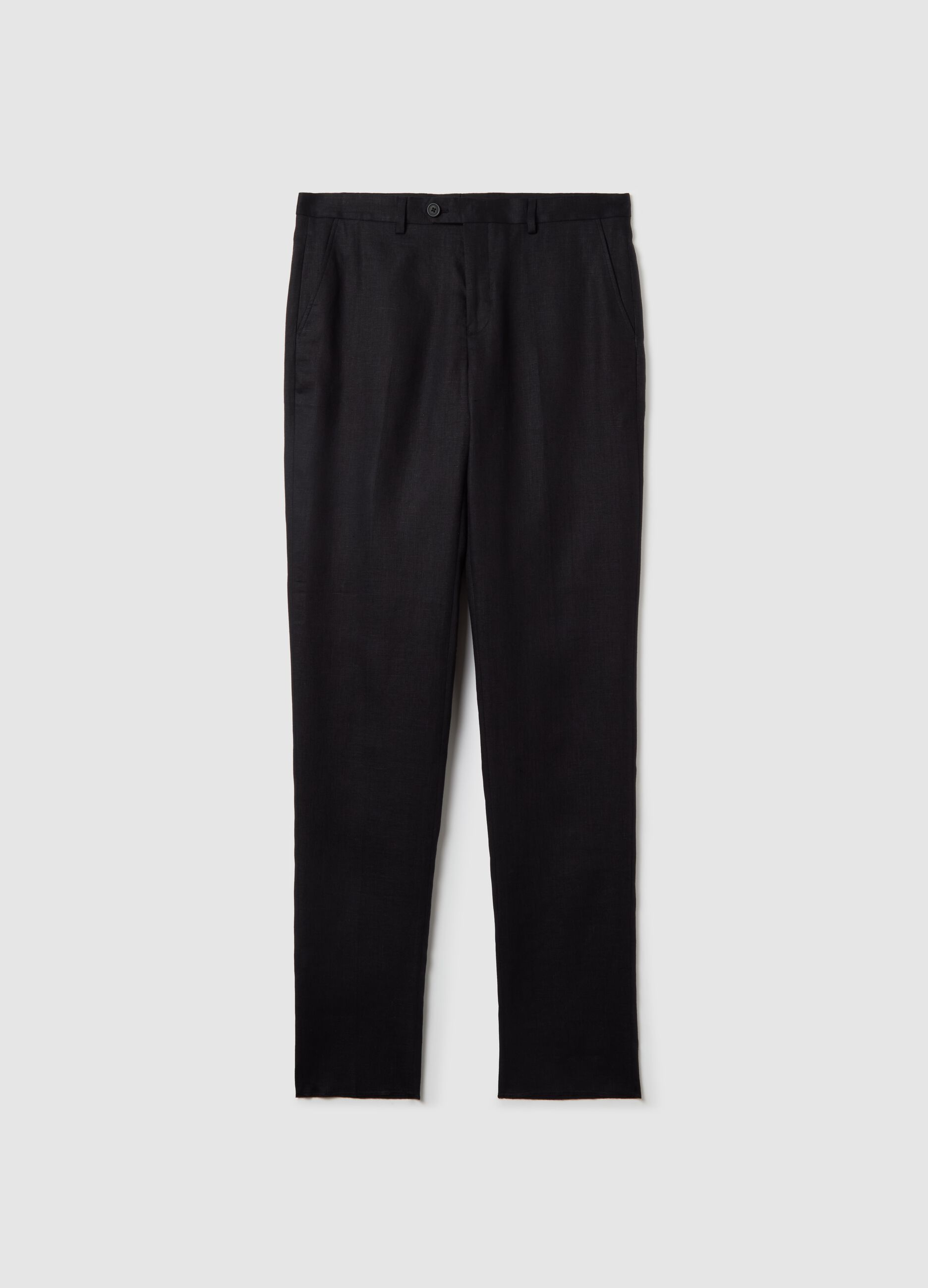Pantaloni regular fit in lino Contemporary