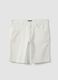 White pure cotton regular-fit shorts_4