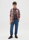 Boy's blue cotton regular fit jog denim_0