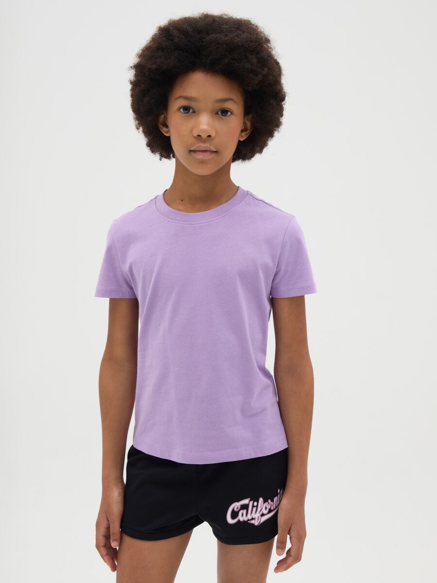 Short Sleeve V-neck Organic Cotton T-shirt_0