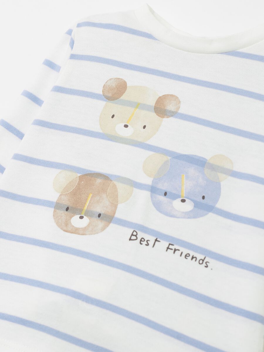 T-shirt a maniche lunghe con stampa orsetti_2