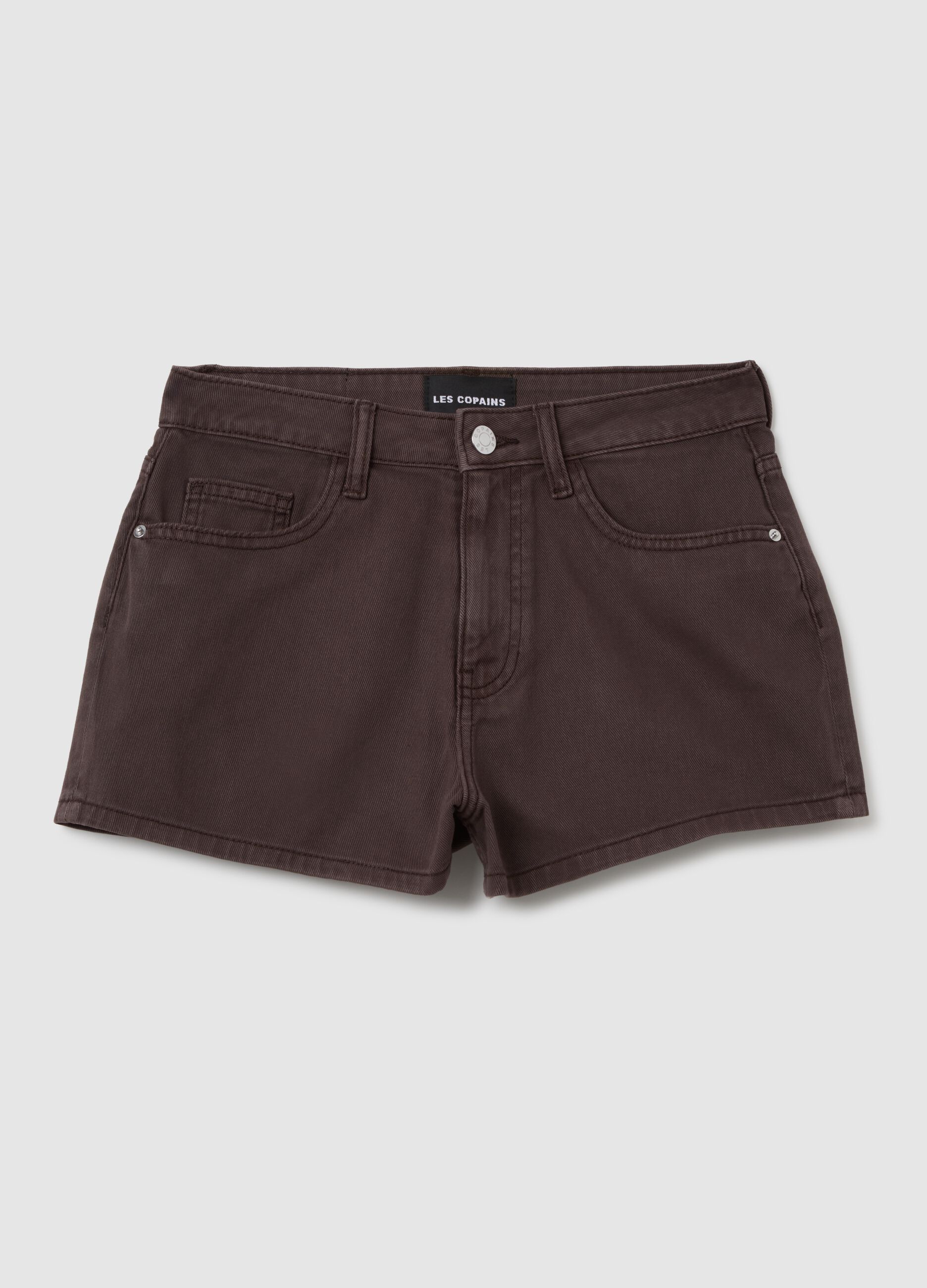 Women's pure cotton brown shorts regular fit