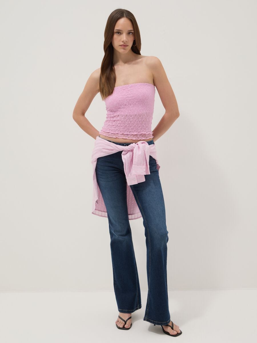 Short pink stretch-fabric top_2