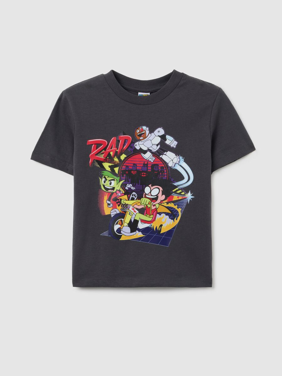 Children's grey pure cotton regular fit T-shirt with RAD print_0