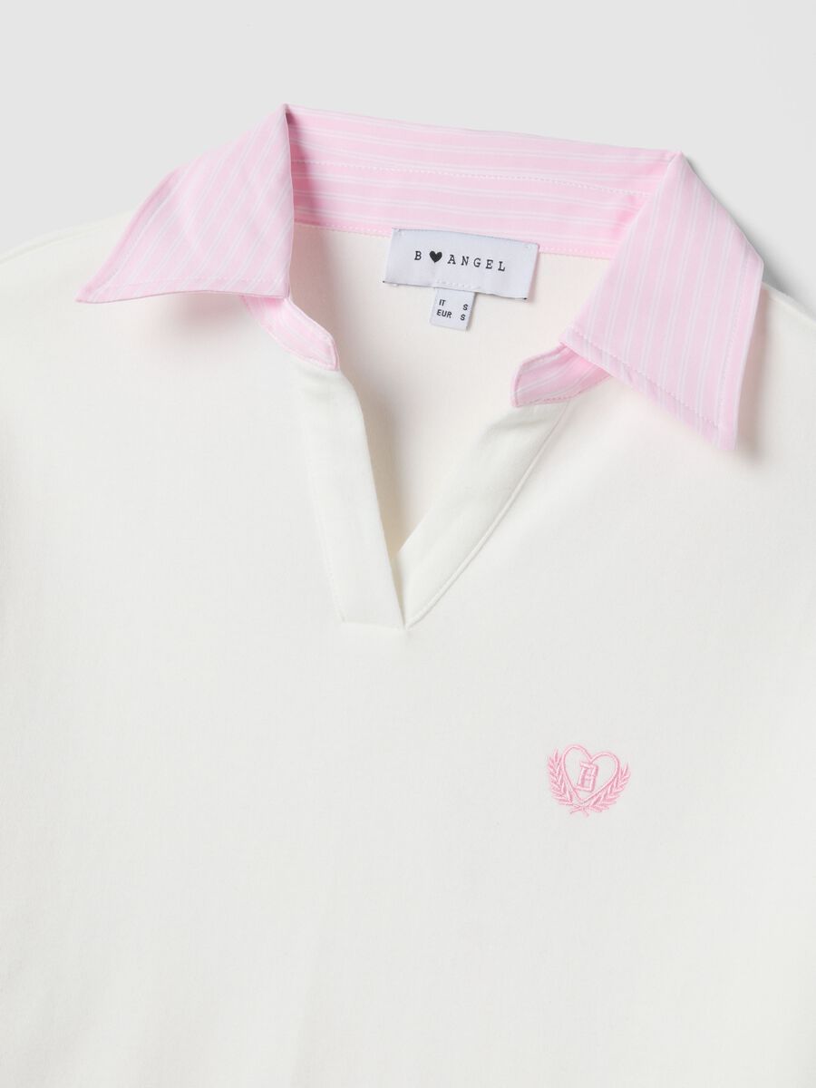 Maglia in misto cotone bianca regular fit_5