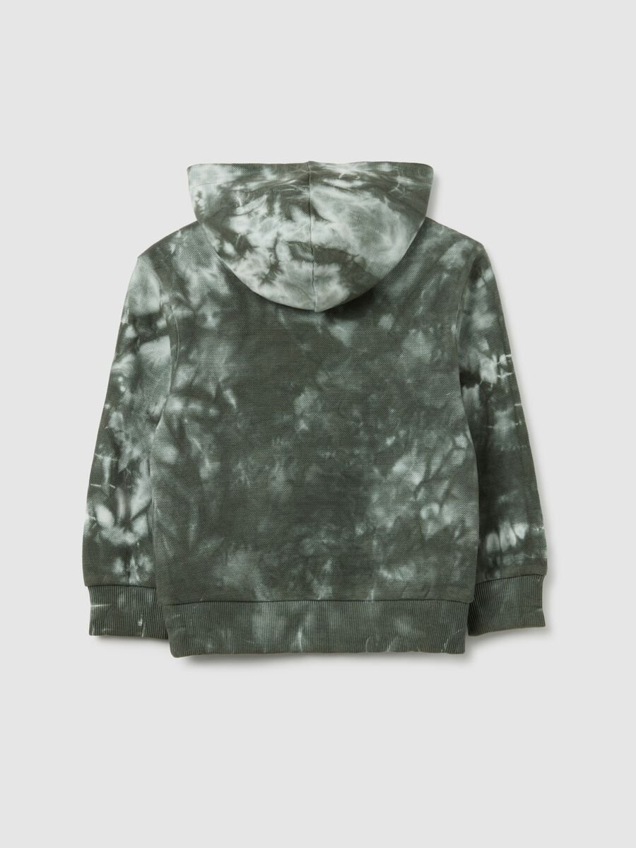 Children's sweatshirt in pure green cotton with oversized fit_1