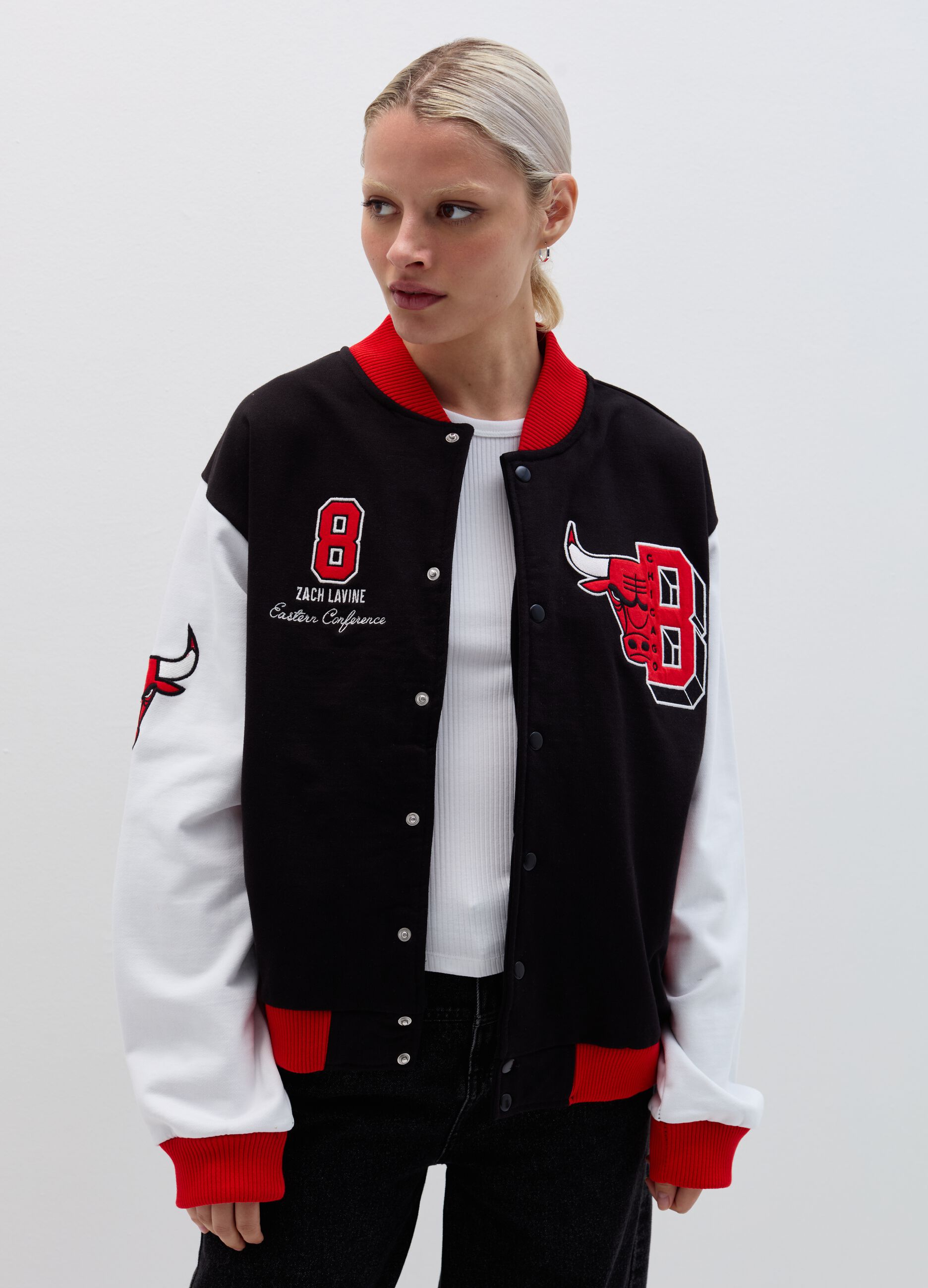 Felpa varsity bicolore NBA Chicago Bulls