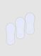 Three-pack of white invisible organic cotton socks_0