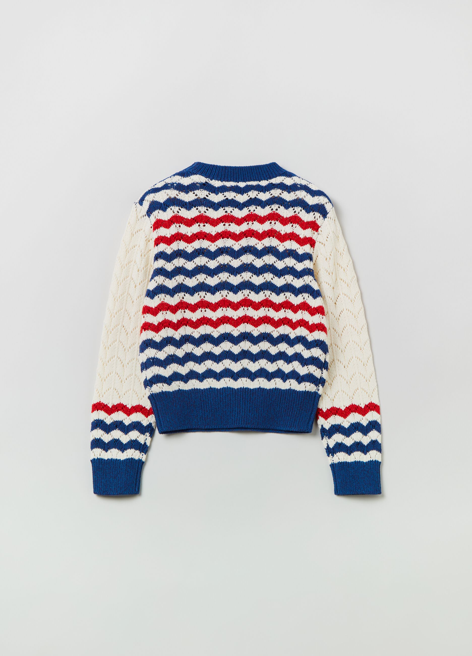 Pullover con lavorazione pointelle_1