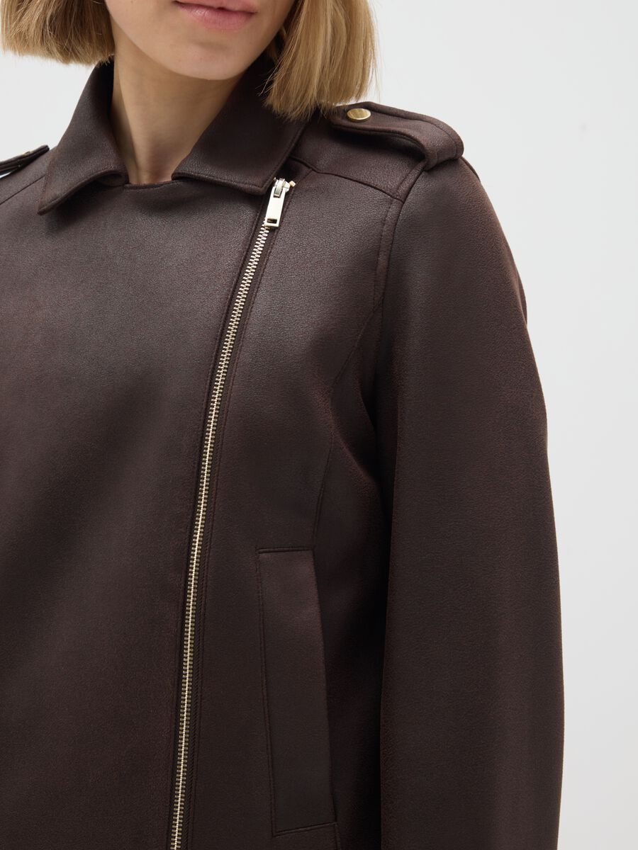 Brown Regular Fit Jacket_3