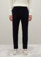 Blue Stretch Cotton Trousers Regular Fit_1