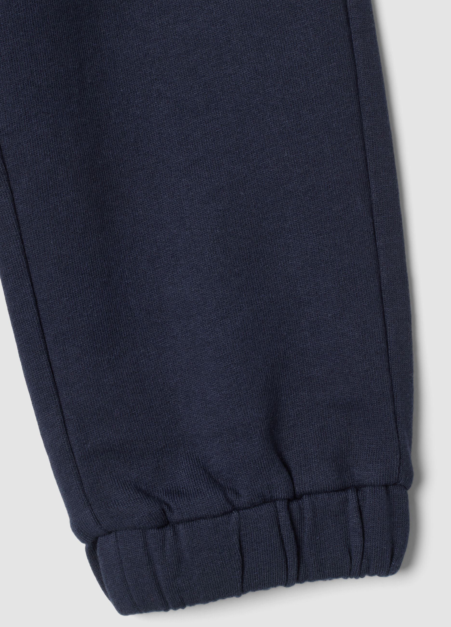 Blue pure cotton jogger trousers