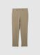 Beige slim fit trousers in stretch fabric_4