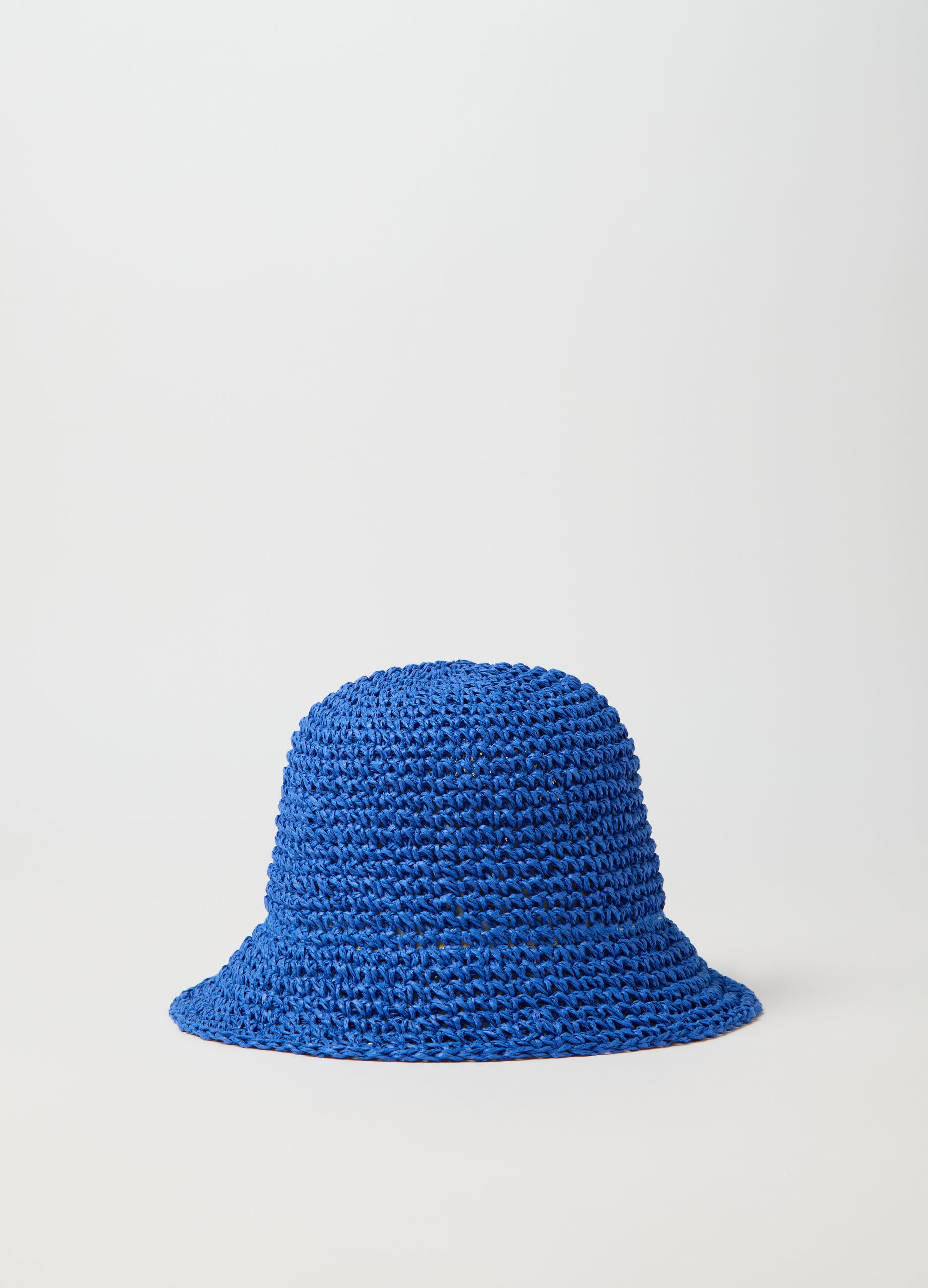 Cappello cloche da donna in carta tessile blu regular fit