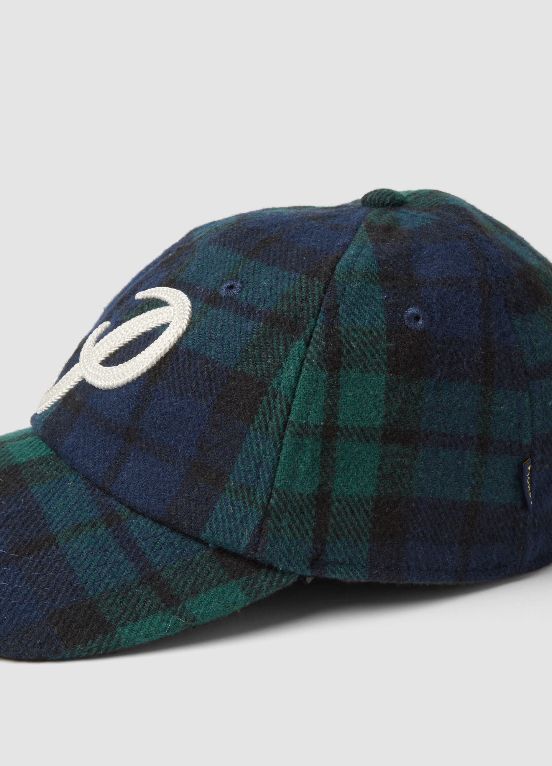 Multicolour lined viscose and wool-blend hat