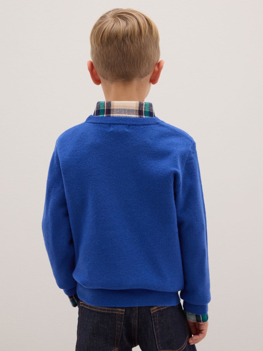 Children's Blue Pure Wool Jumper Regular Fit_1