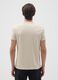 Beige regular fit pure cotton T-shirt_2