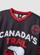 T-shirt nera a maniche lunghe con stampa hockey_1