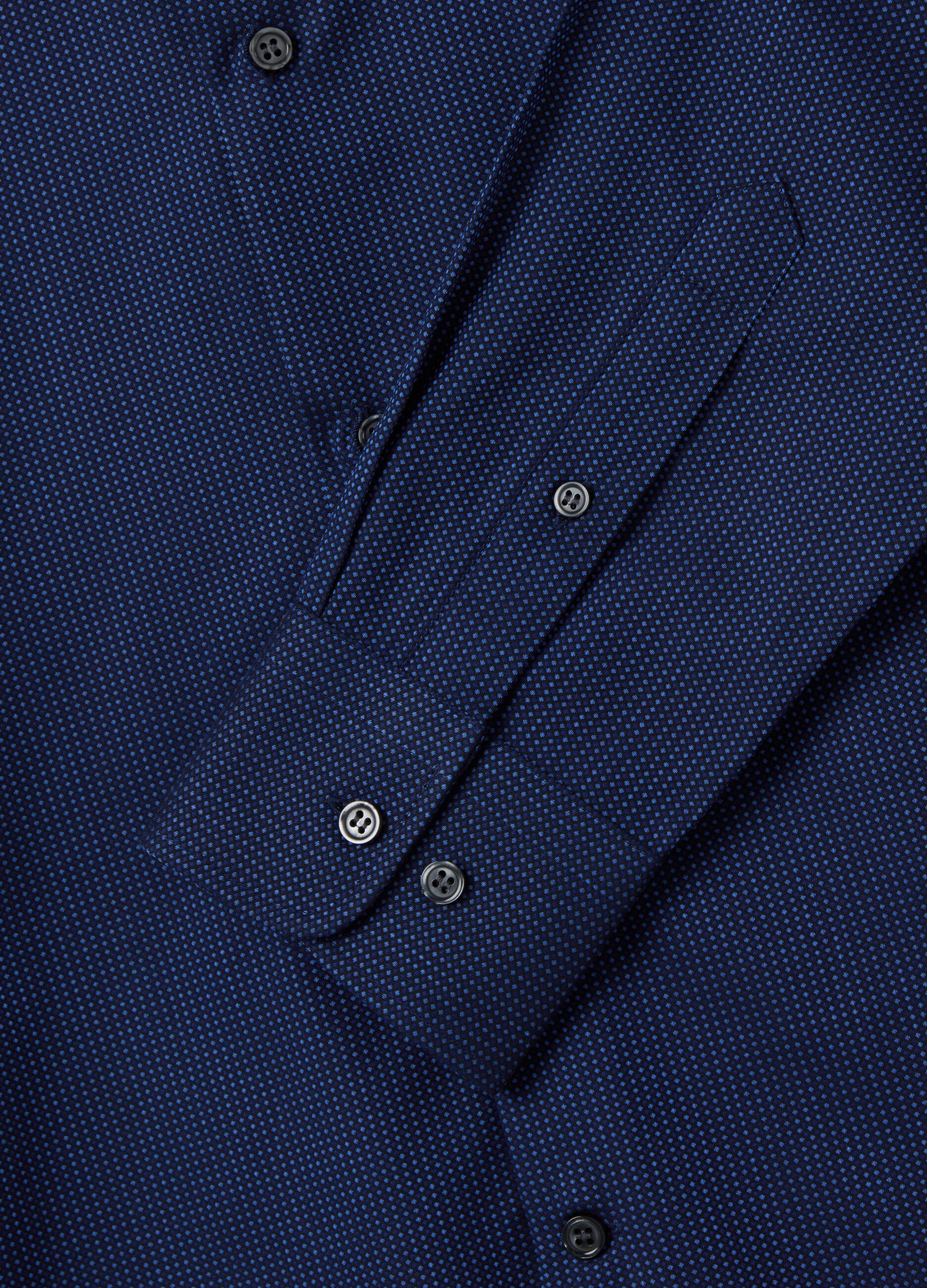 Regular-fit easy-iron shirt with micro pattern
