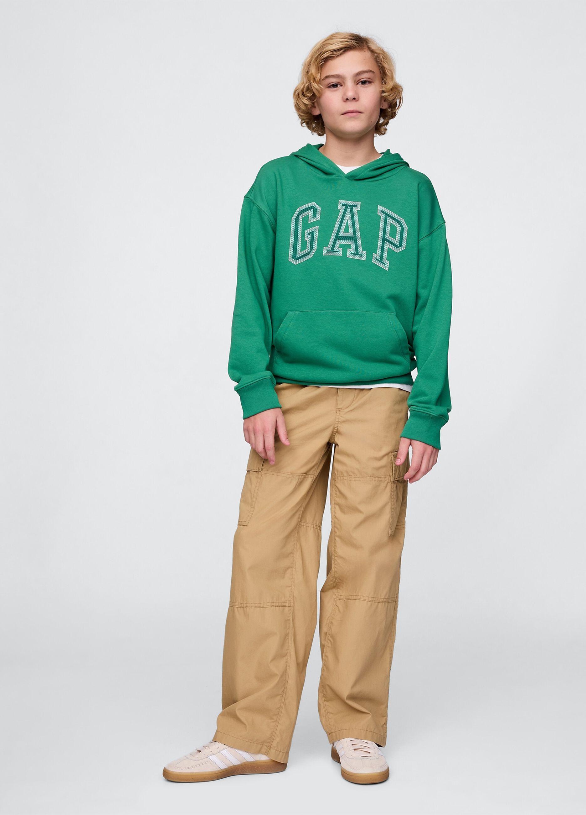 Felpa con cappuccio verde GAP Kids