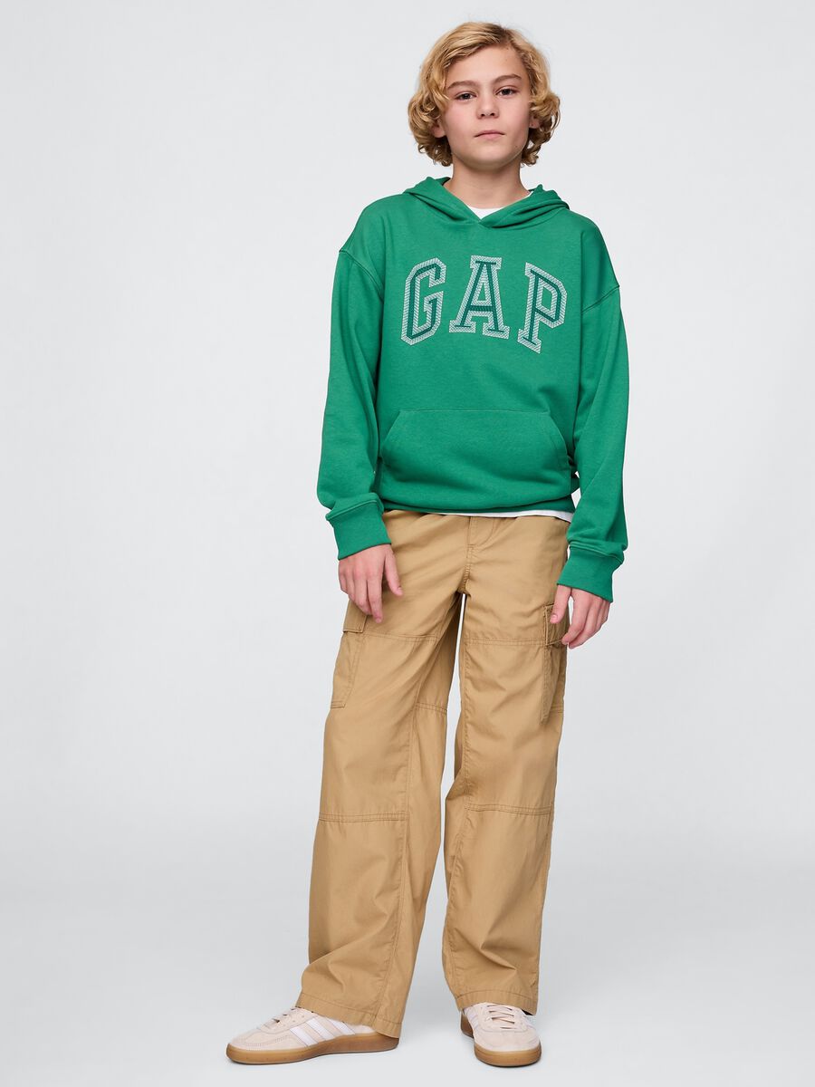 Green Hooded Sweatshirt GAP Kids_2