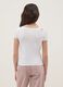 T-shirt in cotone elasticizzato bianca da ragazza slim fit_1