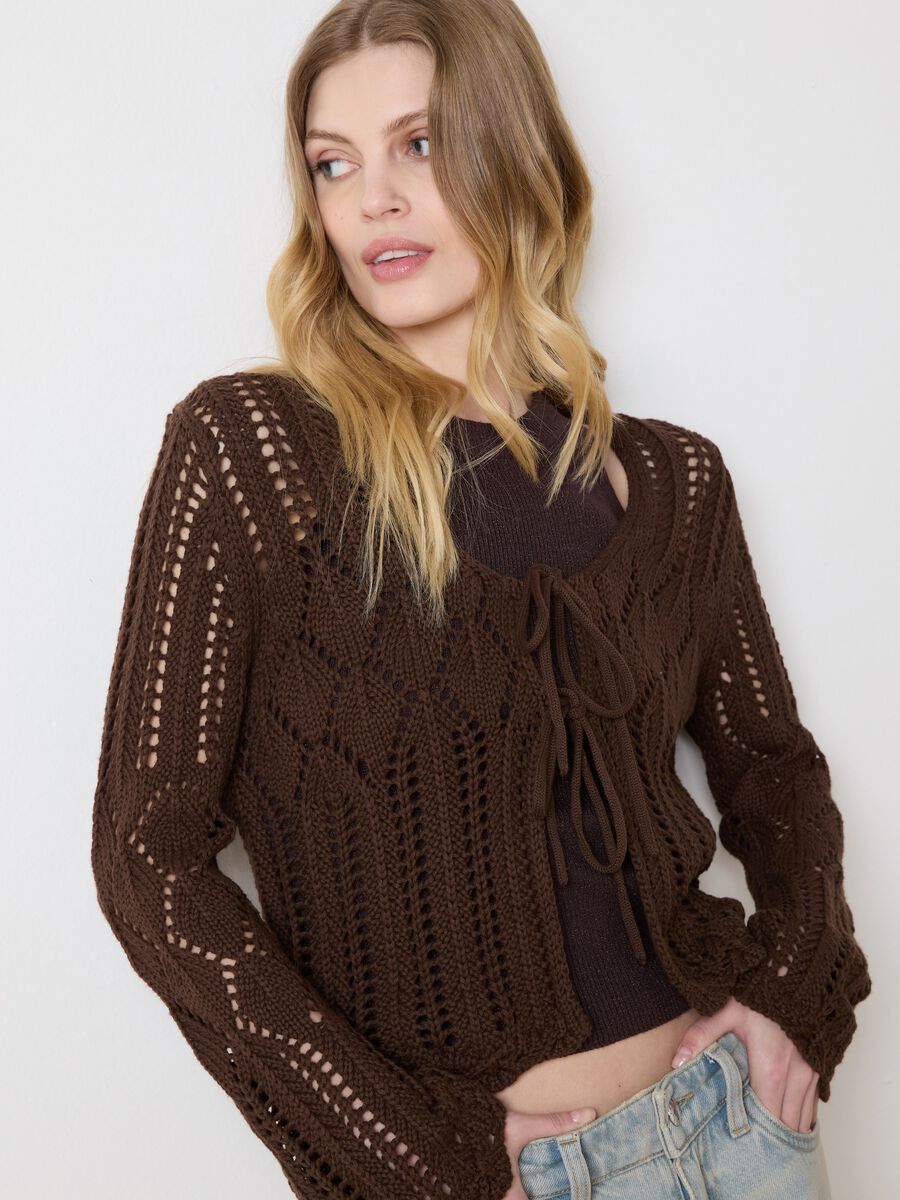 Crochet cardigan with laces_0
