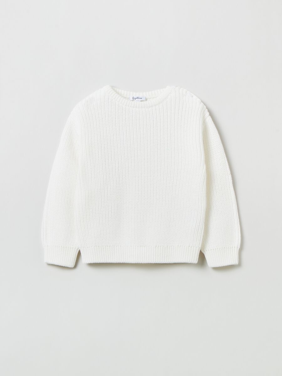 Pullover in cotone a costine_0