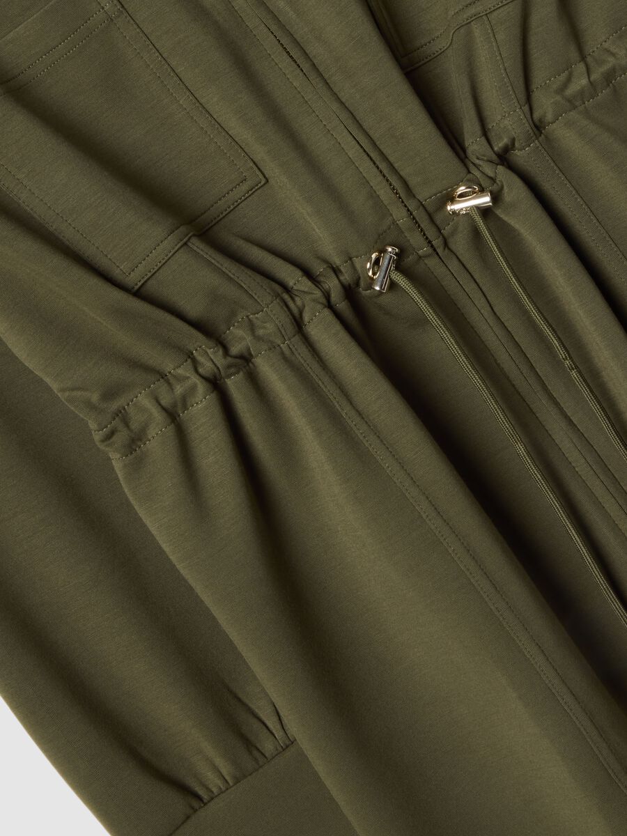 Felpa premaman in misto modal elasticizzato verde relaxed fit_1