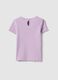Girls' Stretch Cotton Purple T-shirt with Designs_1