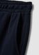 Blue cotton-blend relaxed-fit jogger shorts with drawstring_5